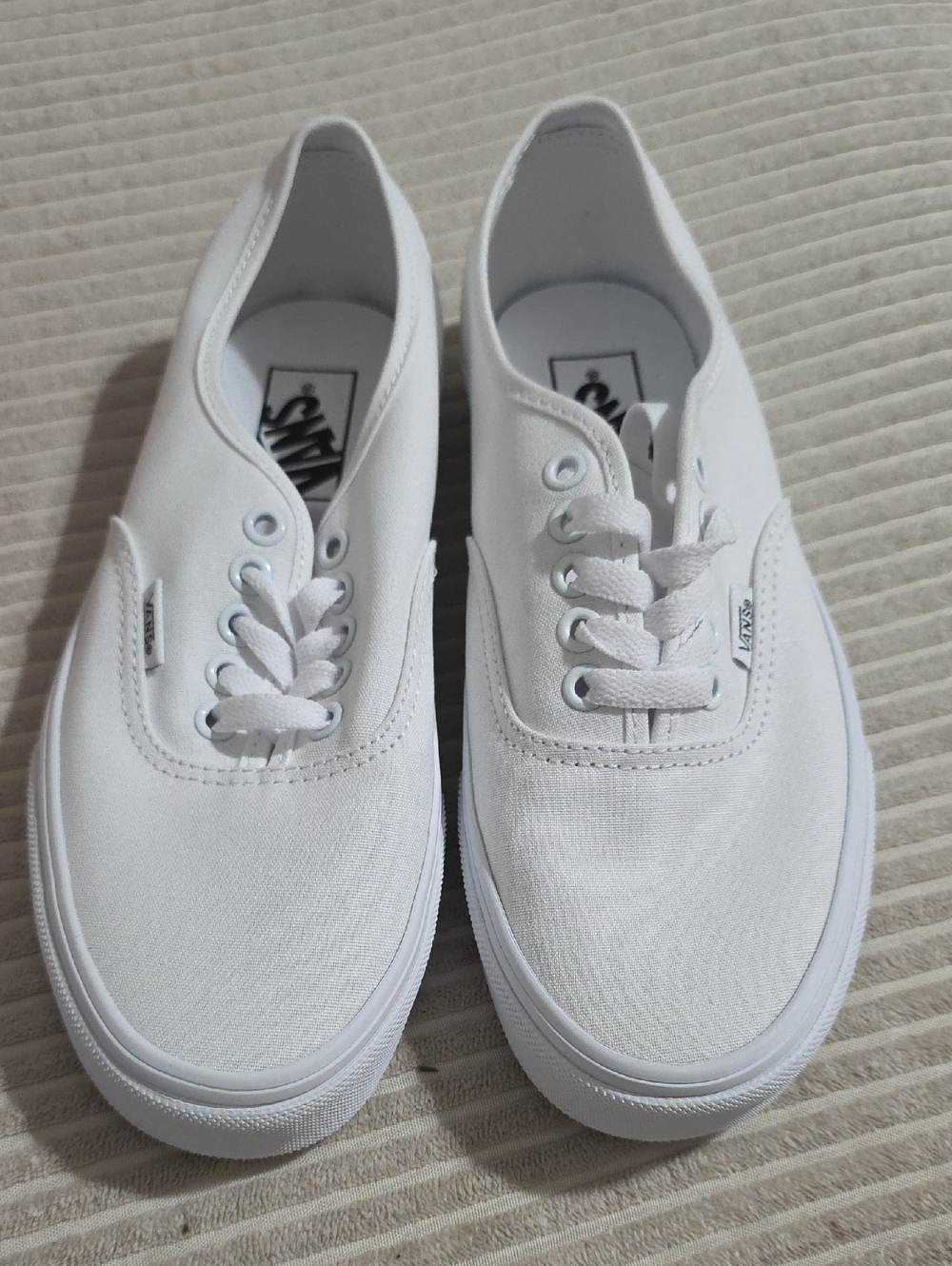 Vans White Low-Top Canvas Sneakers